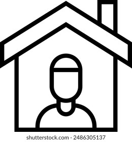 father icon. Thin linear style design isolated on white background