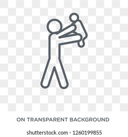 father icon. Trendy flat vector father icon on transparent background from family relations collection. High quality filled father symbol use for web and mobile