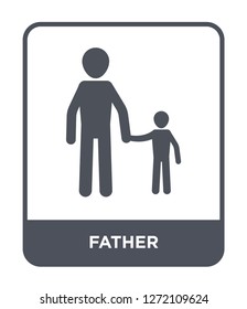 father icon vector on white background, father trendy filled icons from Family relations collection, father simple element illustration