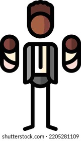 father isolated design element stock illustration. Vector on a white background