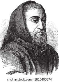 Father Joseph, Vintage engraving. From Popular France, 1869.