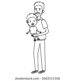 father lifting son characters