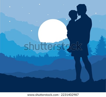 father lifting son silhouettes landscape