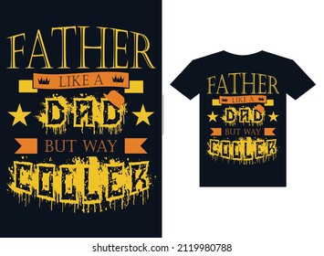 Father like a dad typography t shirt design