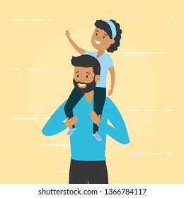 father with little daughter