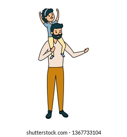 father with little daughter