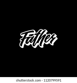 father logo lettering
