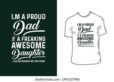 Father love t shirt design template