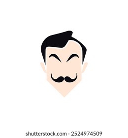 father male gentleman logo vector illustration template design