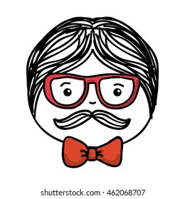 father man face icon vector illustration design