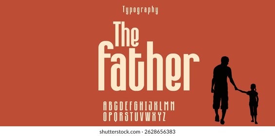 The Father modern alphabet,  digital font for dynamic tech logo, powerful headline, advanced typography. Vector typeset