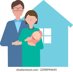 Father, Mother, Baby and Housing