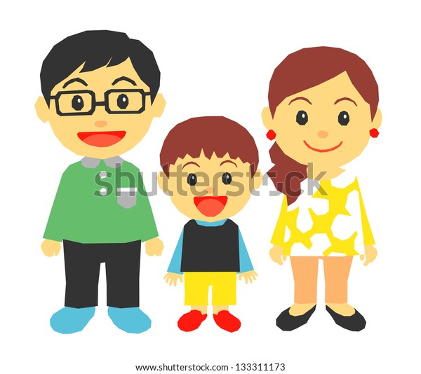 Father Mother Son Stock Vector (Royalty Free) 133311173 | Shutterstock