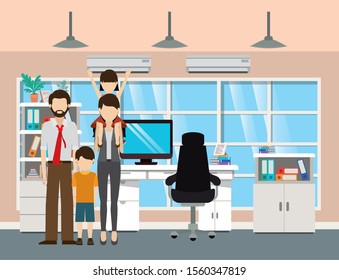 Father and mother with sons design, Family relationship avatar lifestyle person and character theme Vector illustration