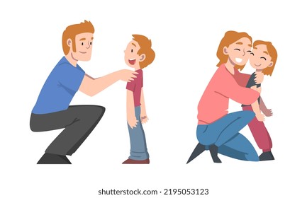 1,643 Father Talking Daughter Stock Illustrations, Images & Vectors 