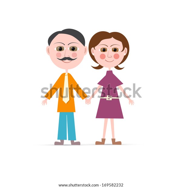 Father Mother Vector Illustration Isolated On Stock Vector (Royalty ...