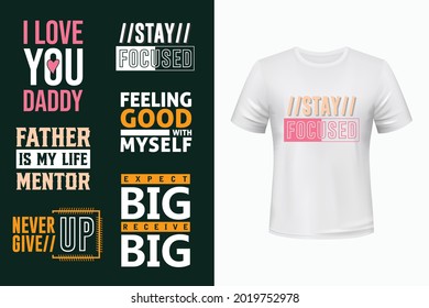 Father and Motivational quote t shirt design