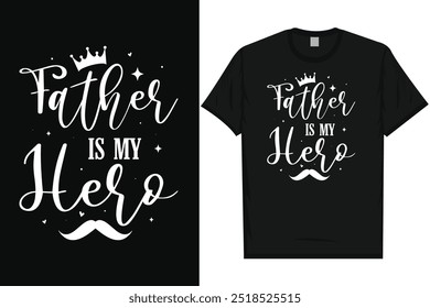 Vater ist mein Held glücklich Vater Tag Papa Papa Typografie Hemd Design