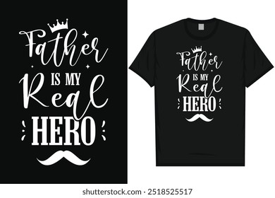 Vater ist mein wahrer Held glücklich Vater Tag Papa Papa Typografie Hemd Design