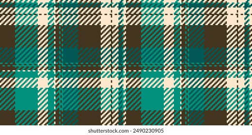 Father pattern background tartan, colorful texture check vector. Old textile fabric seamless plaid in teal and dark colors palette.