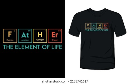 Father periodic table t-shirt design.