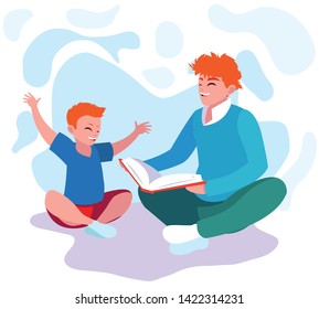 Father playing with son design