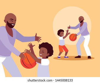 Father playing with son design