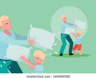 Father playing with son design