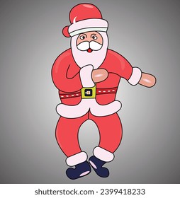 father santa claus dance vector design