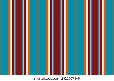 Líneas vectoriales sin costura, textura de fondo de tela de toalla. Trazado de patrón vertical interior estriba textil en color cian y blanco.
