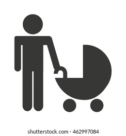 father silhouette isolated icon vector illustration design