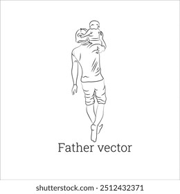 Father silhouette vector design illustration