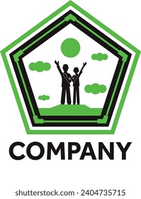 Father and son adventures logo. Simple, character,  unique.
