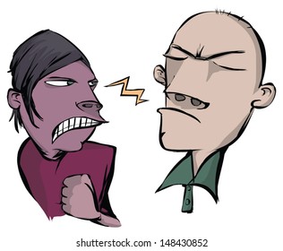 Father and son arguing