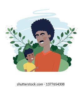 father with son avatar character