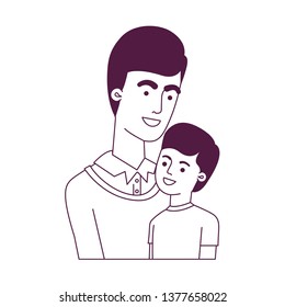 father with son avatar character