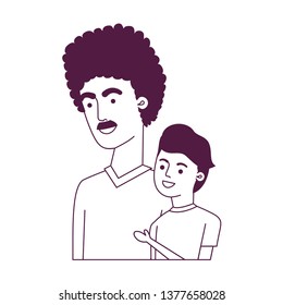 father with son avatar character