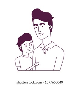 father with son avatar character