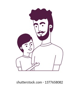 father with son avatar character