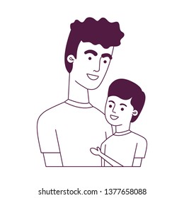 father with son avatar character
