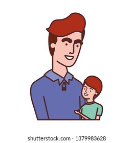 father with son avatar character