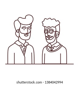 father with son avatar character