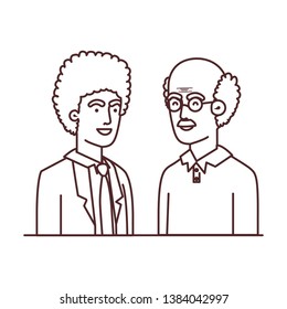 father with son avatar character