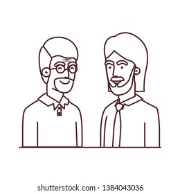 father with son avatar character