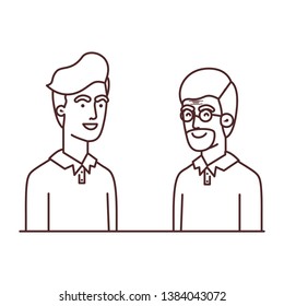 father with son avatar character