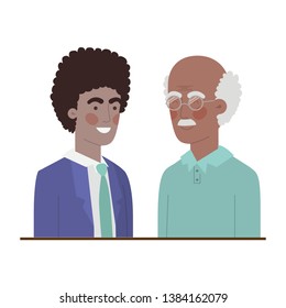 father with son avatar character