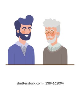 father with son avatar character