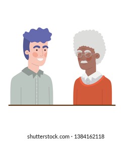 father with son avatar character