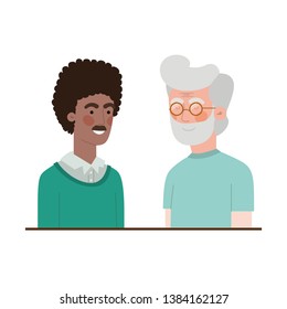 father with son avatar character