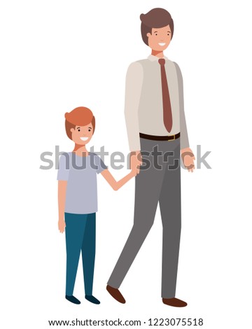 father and son avatar character
